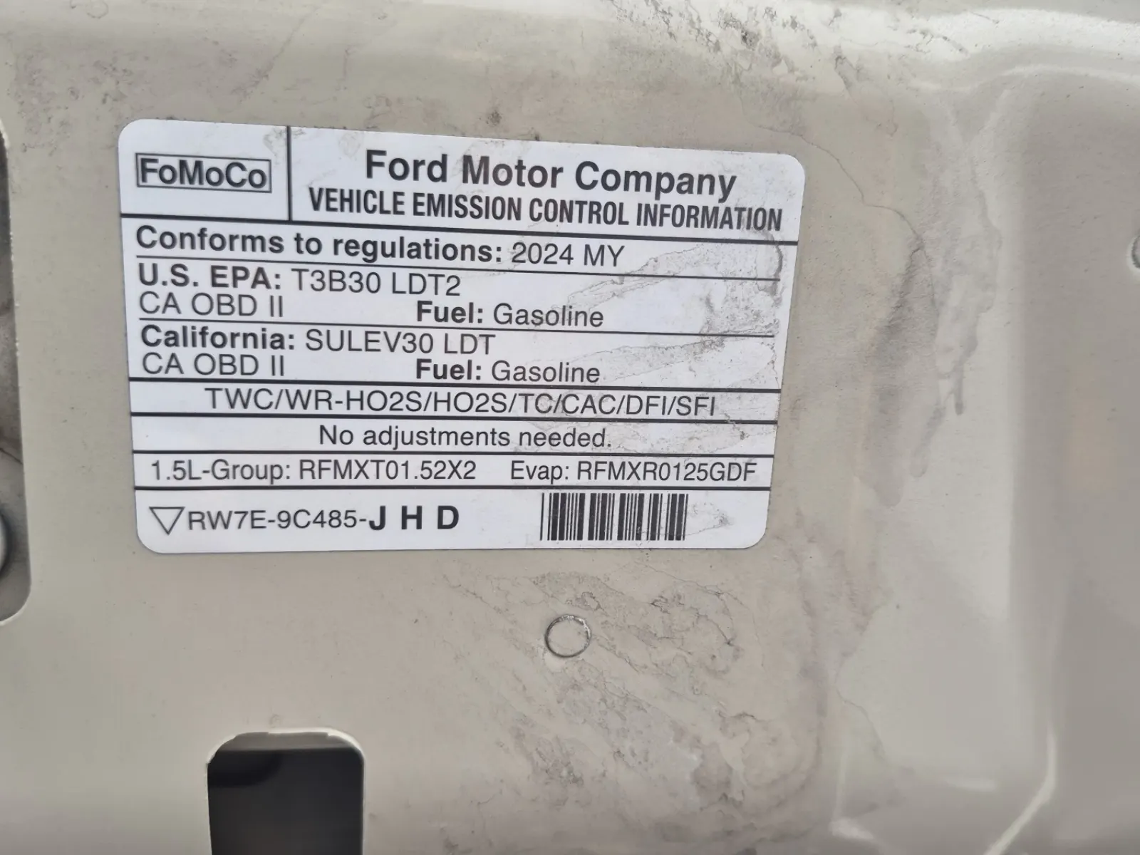Emission Sticker Photo