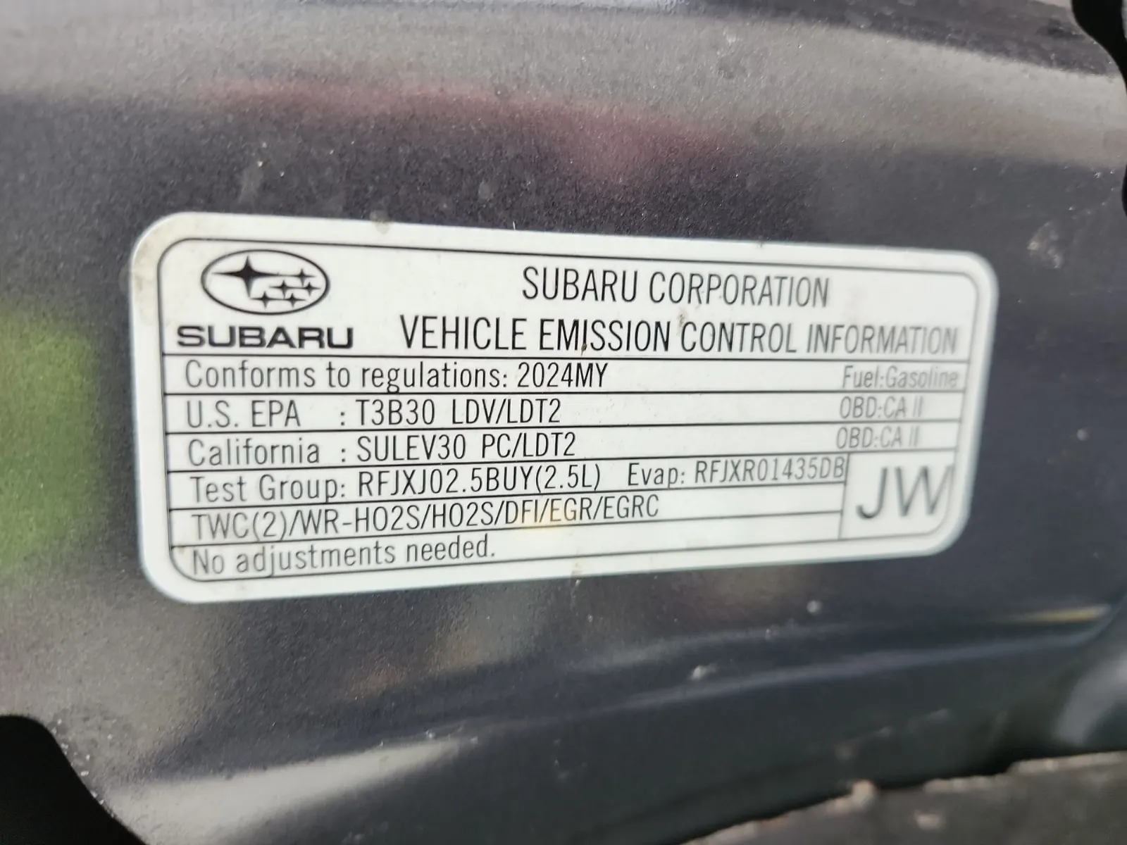 Emission Sticker Photo