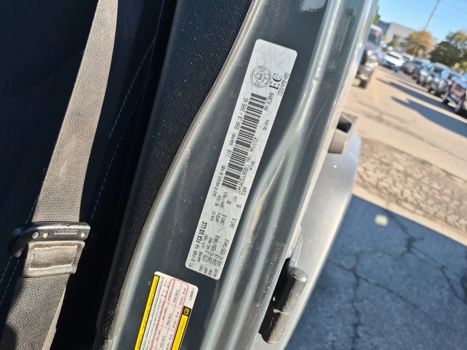 VIN Sticker Photo