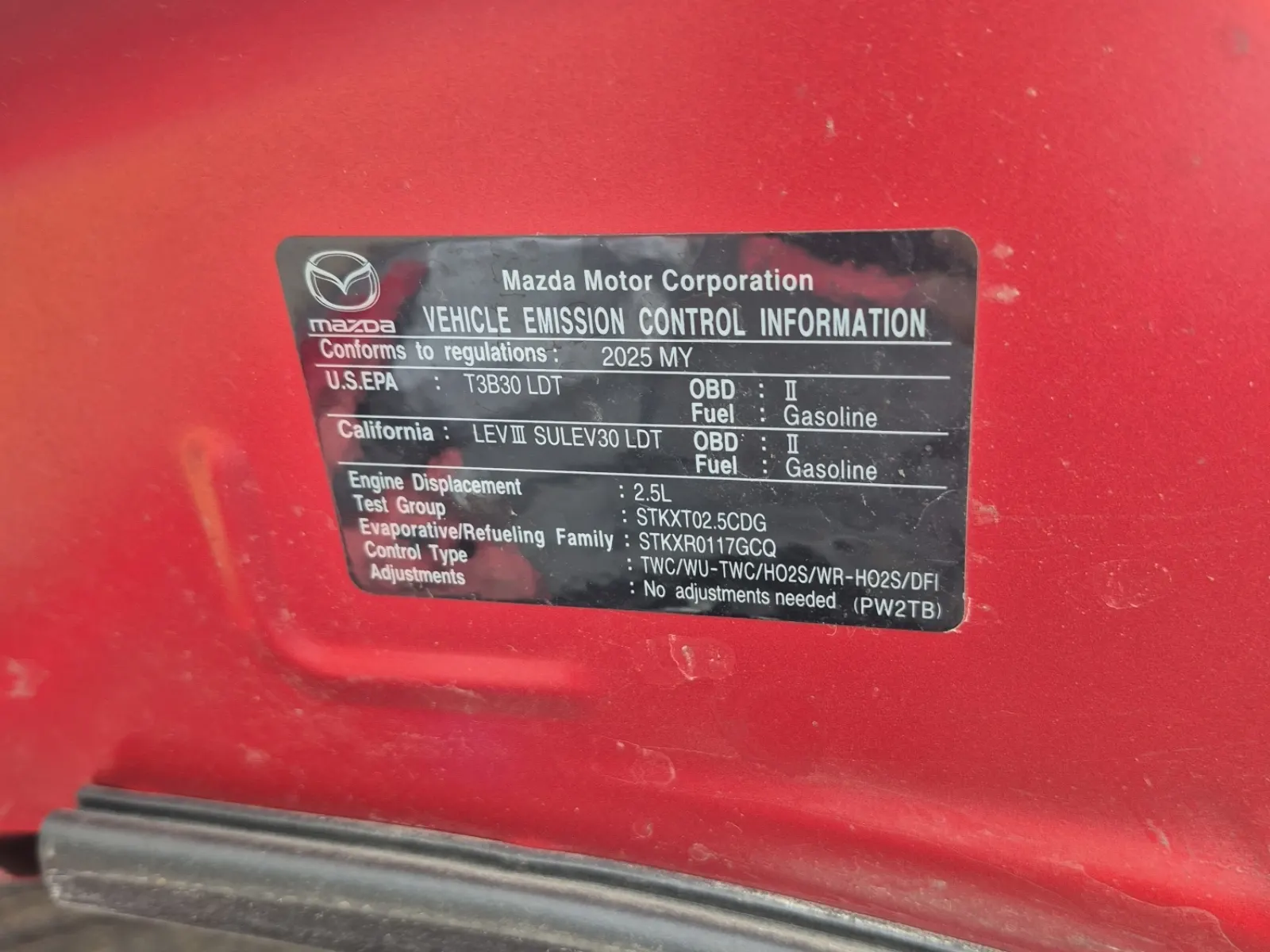 Emission Sticker Photo
