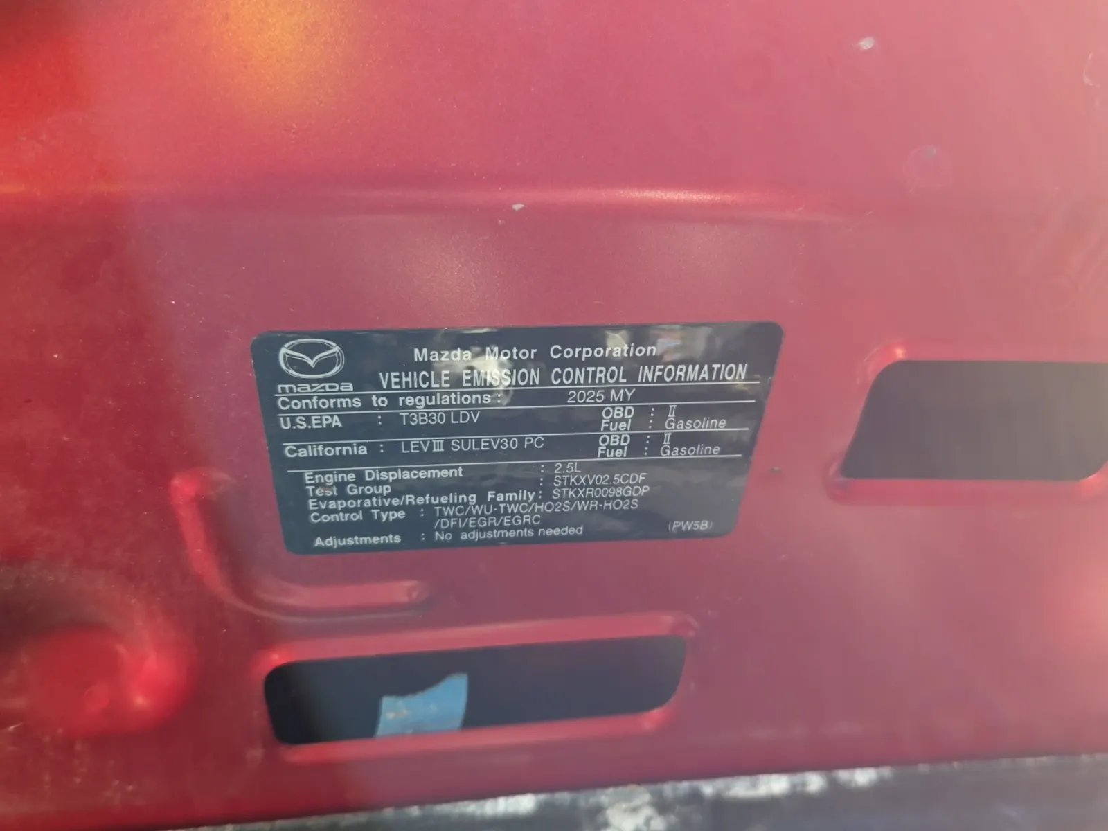 Emission Sticker Photo