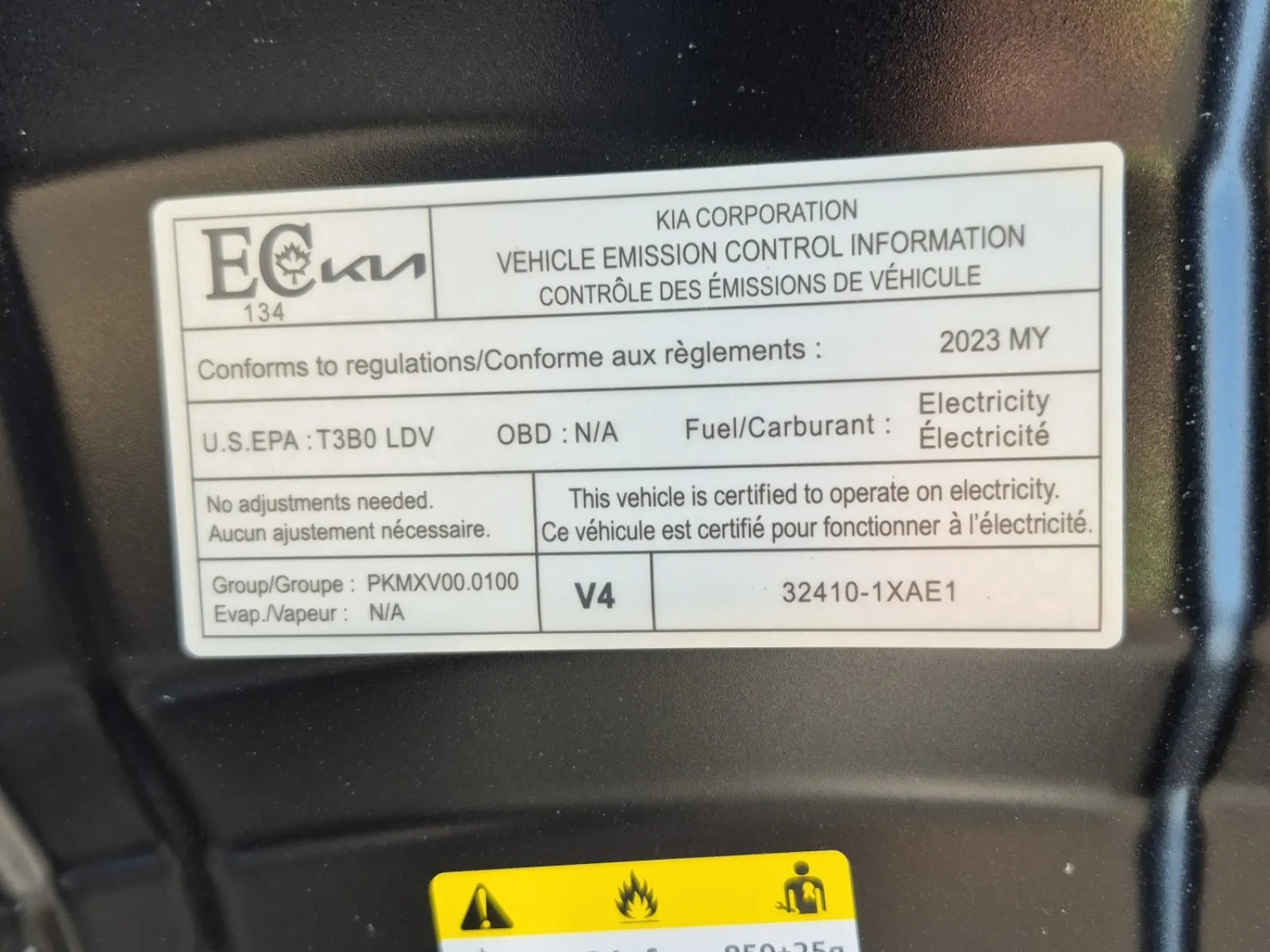 Emission Sticker Photo
