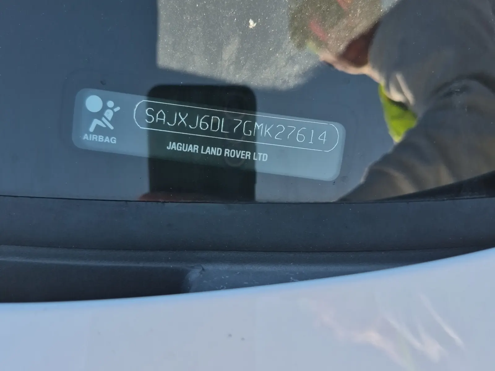 Dash VIN Plate Photo