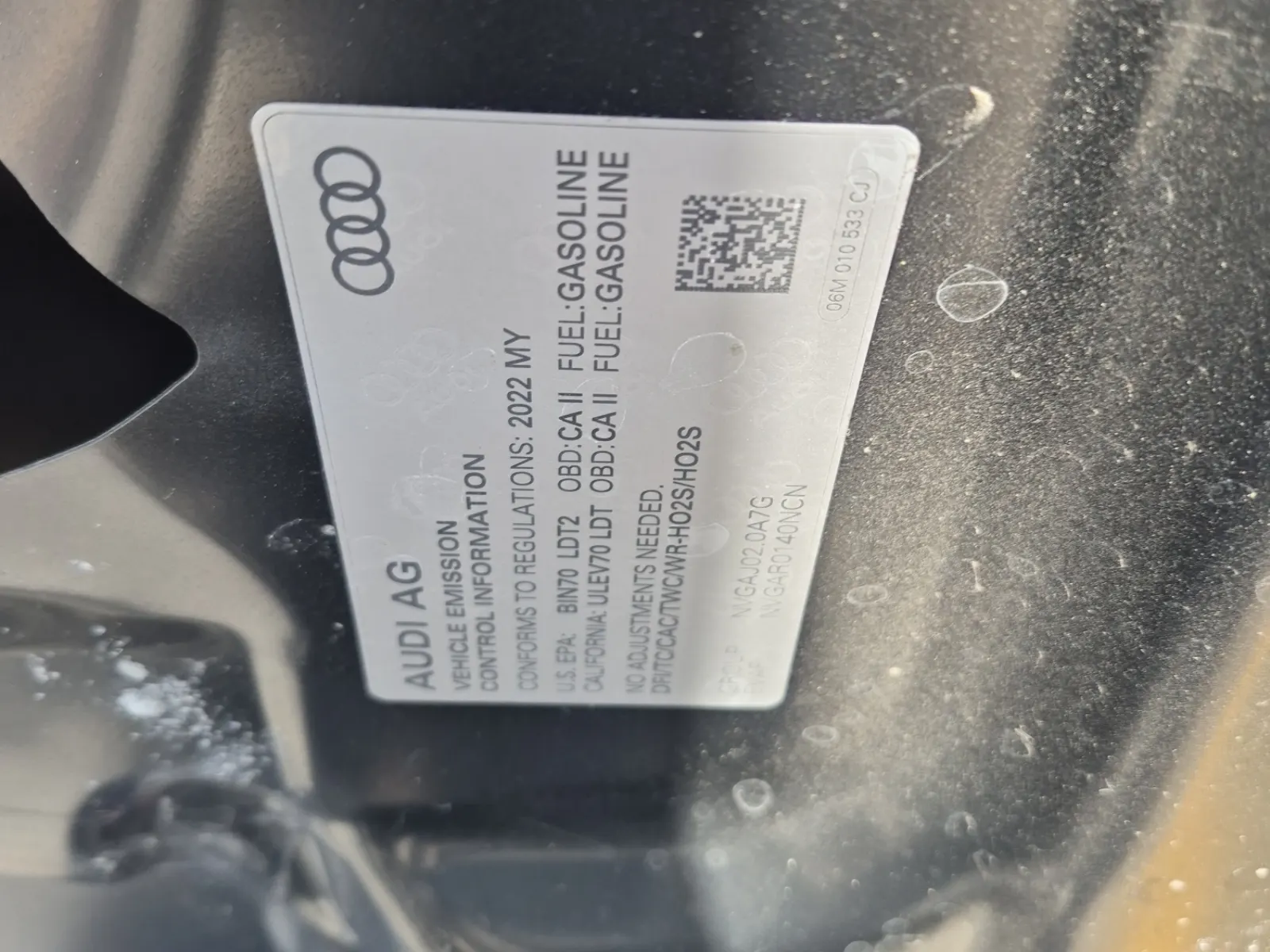 Emission Sticker Photo