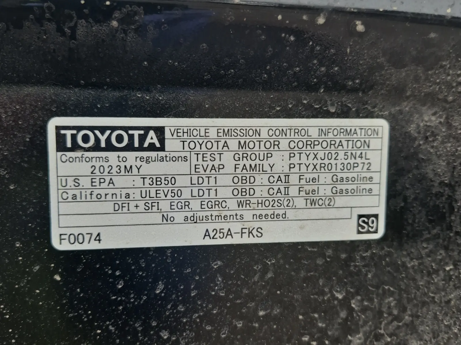 Emission Sticker Photo