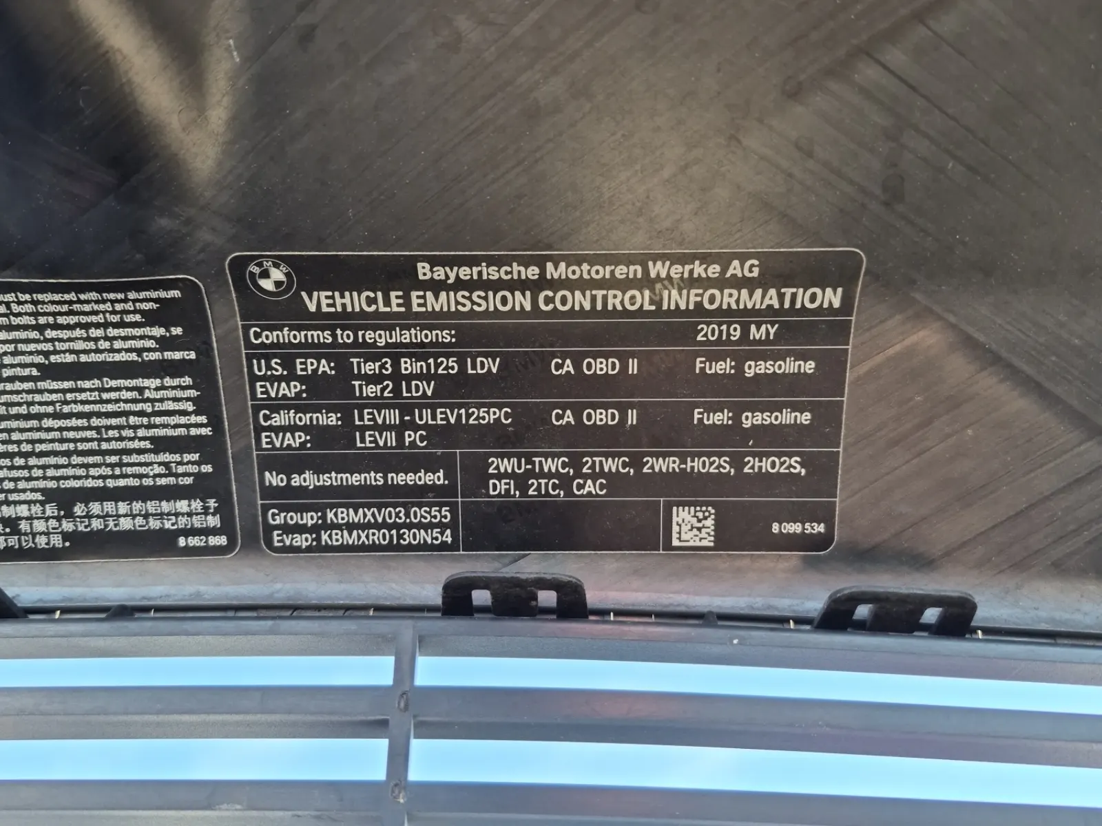 Emission Sticker Photo