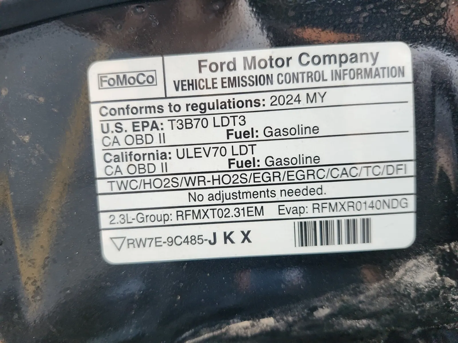 Emission Sticker Photo