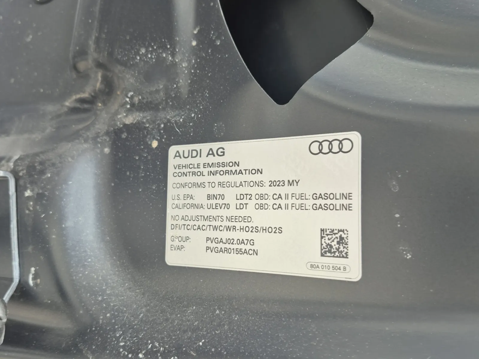Emission Sticker Photo