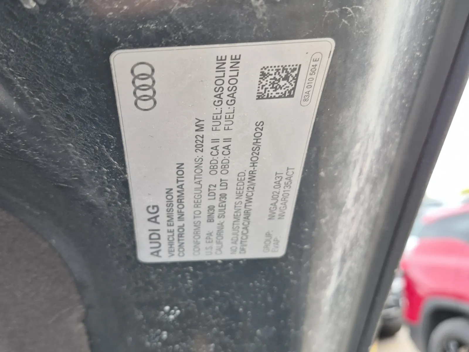 Emission Sticker Photo