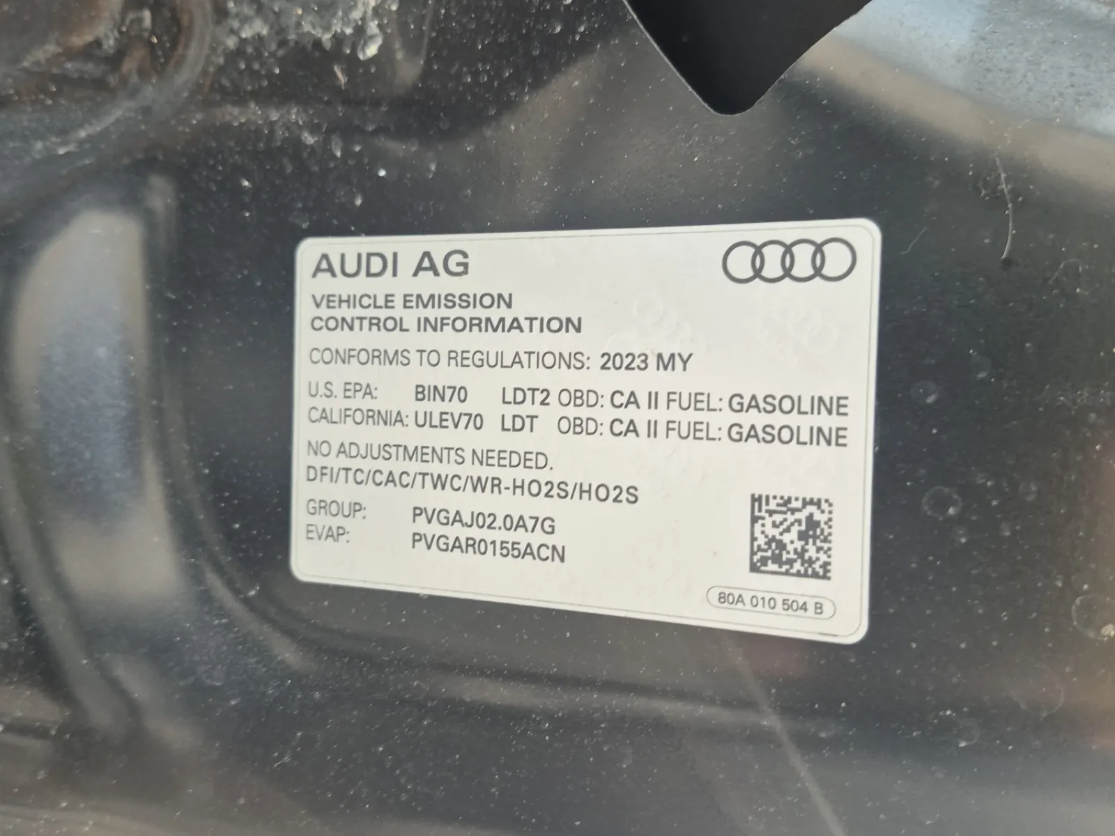 Emission Sticker Photo