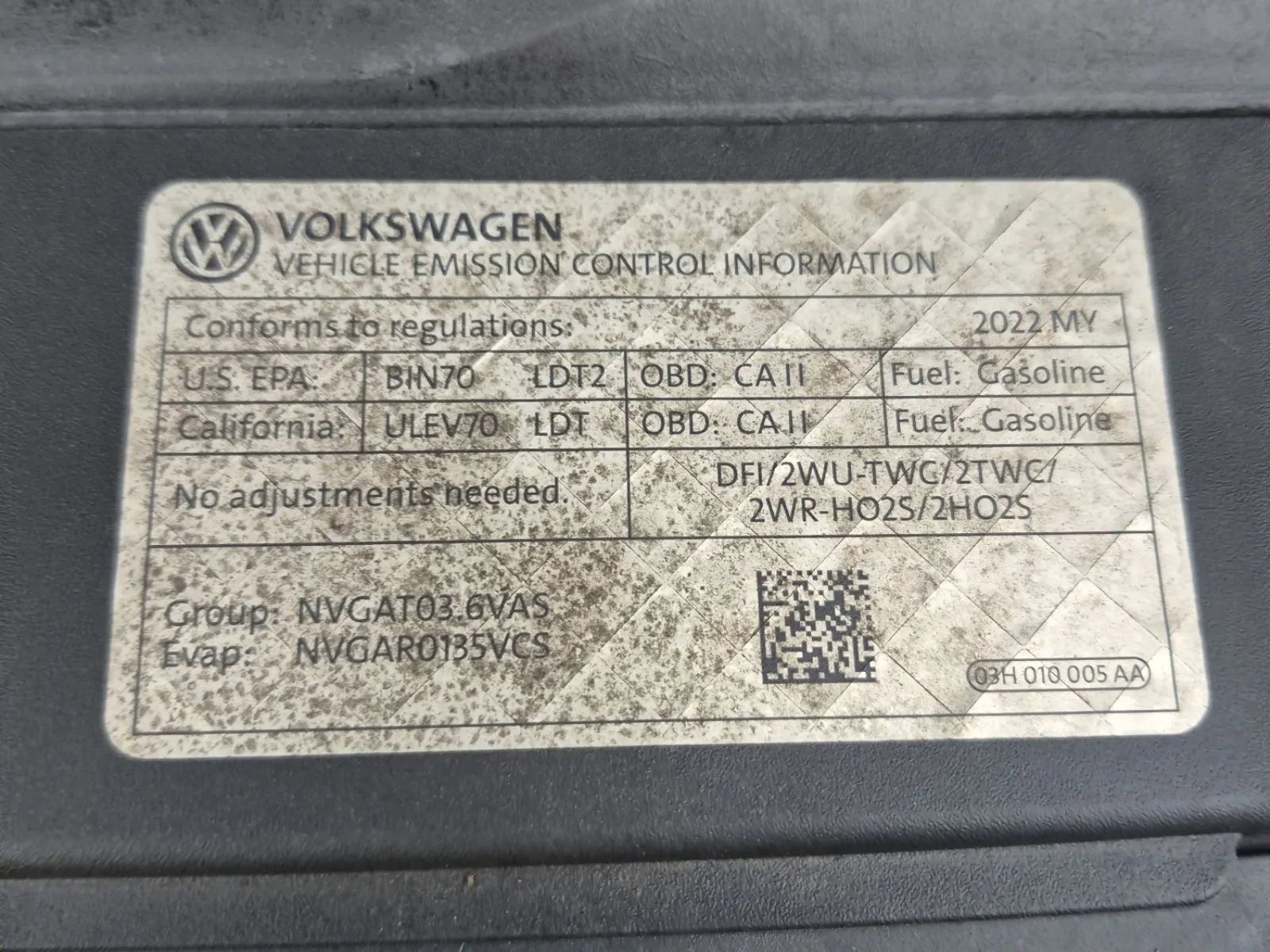 Emission Sticker Photo