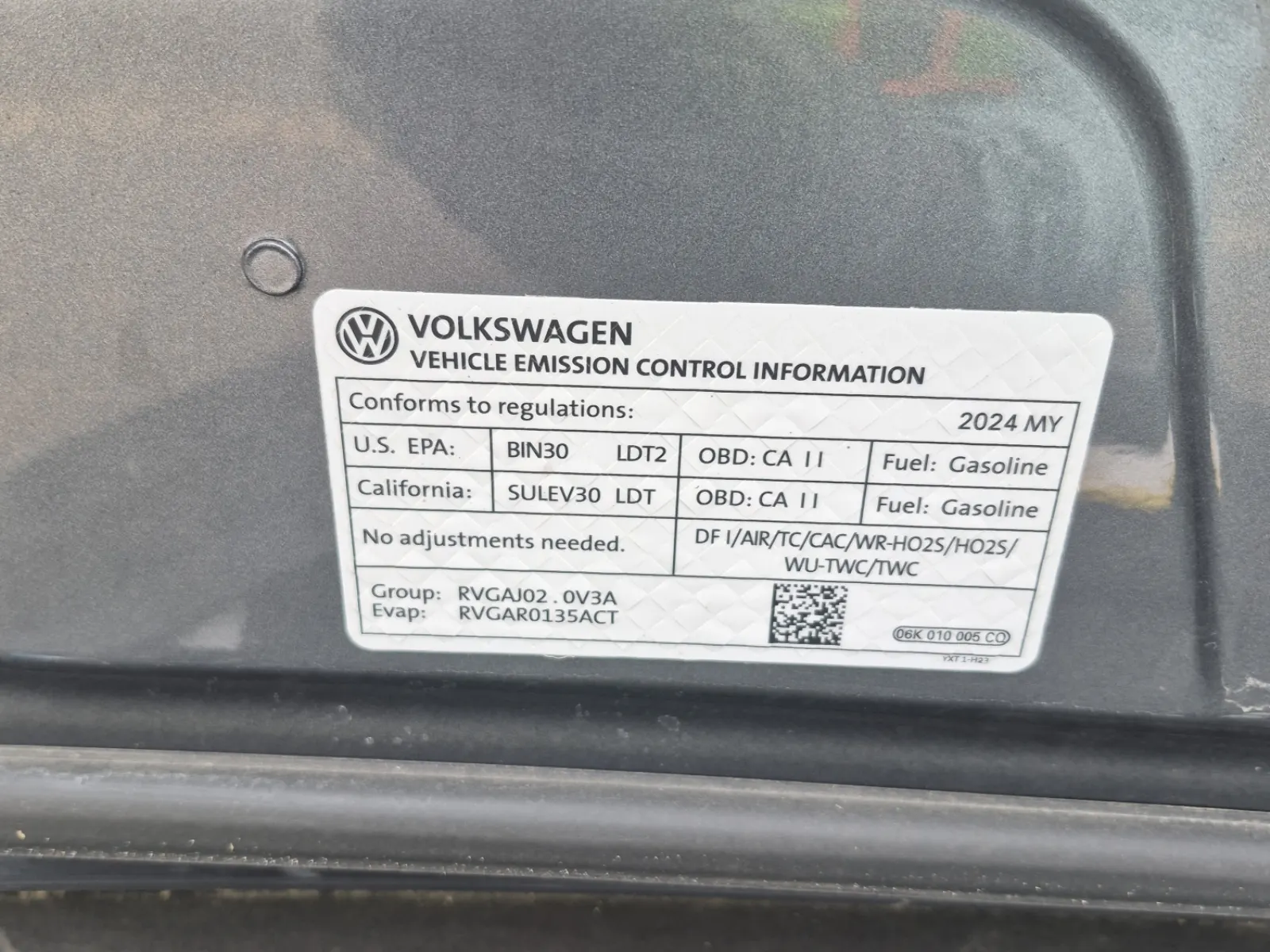 Emission Sticker Photo
