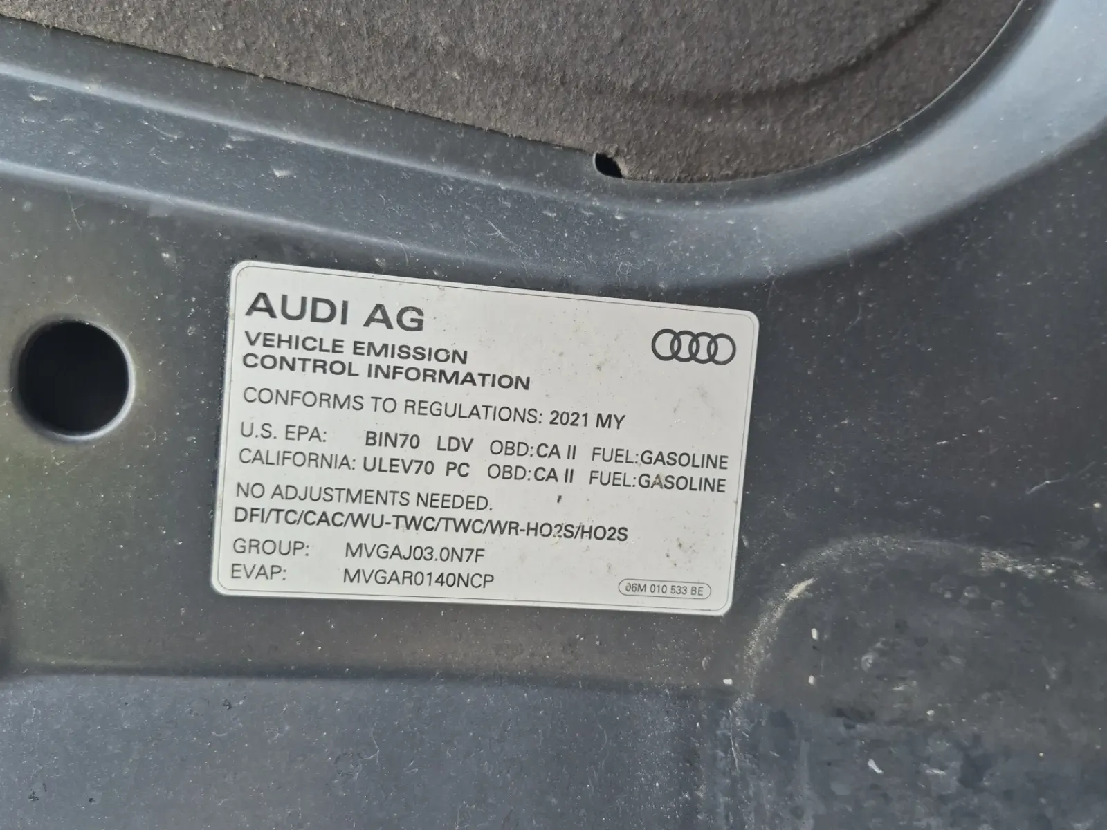 Emission Sticker Photo