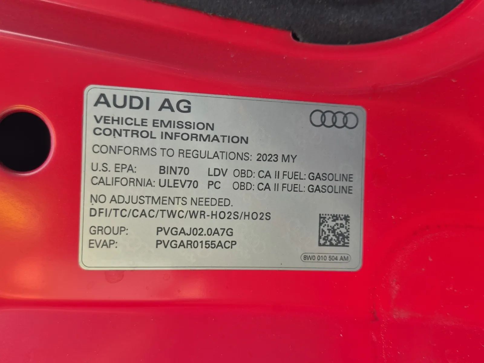 Emission Sticker Photo