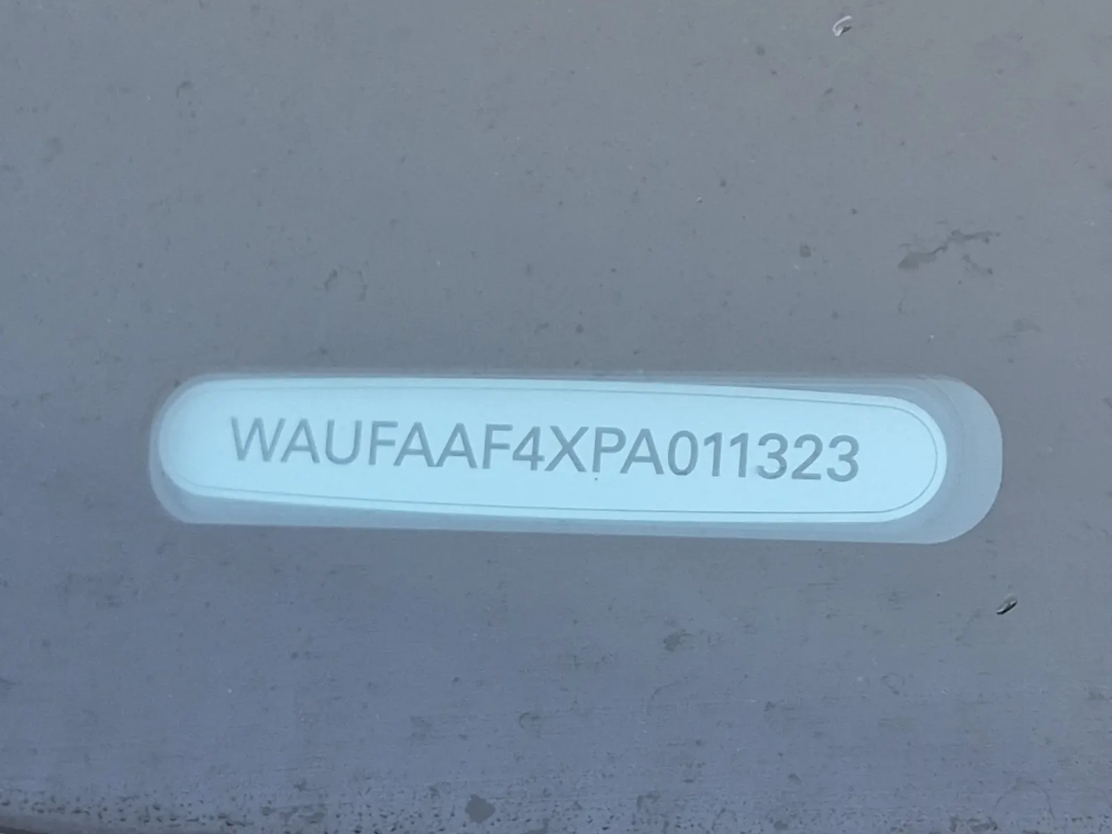 Dash VIN Plate Photo