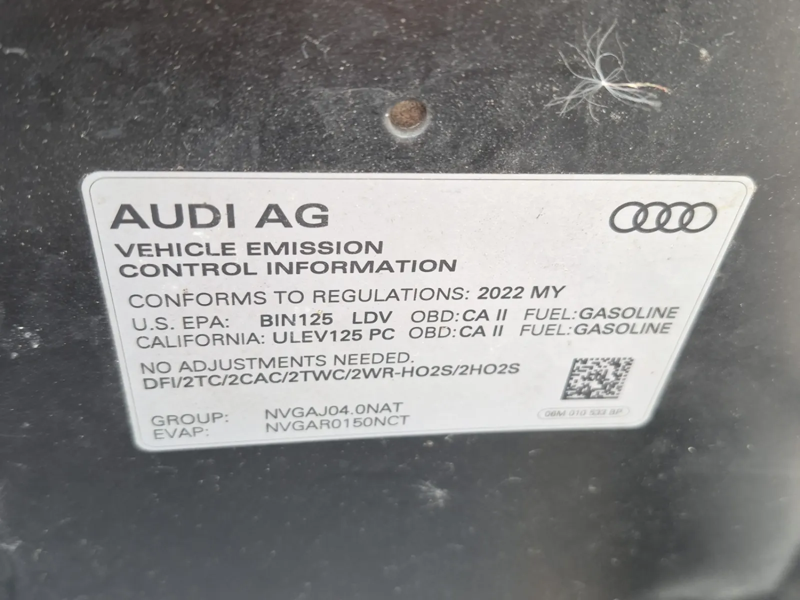 Emission Sticker Photo