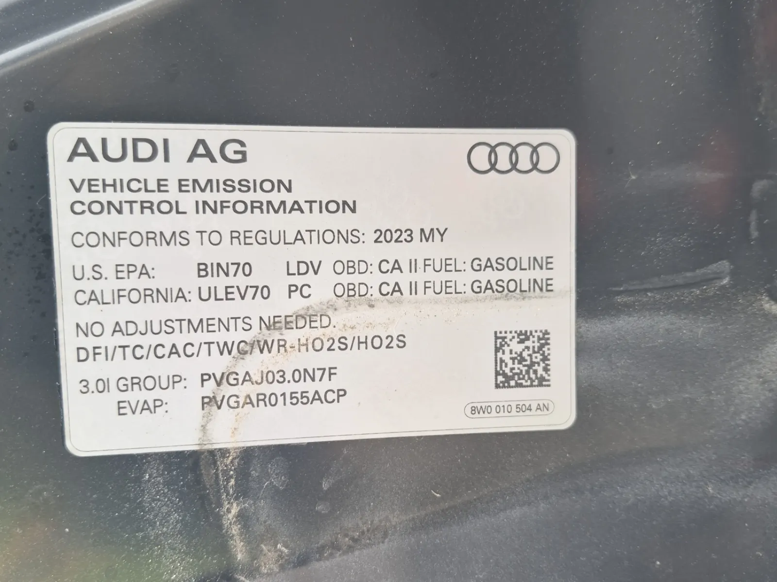 Emission Sticker Photo