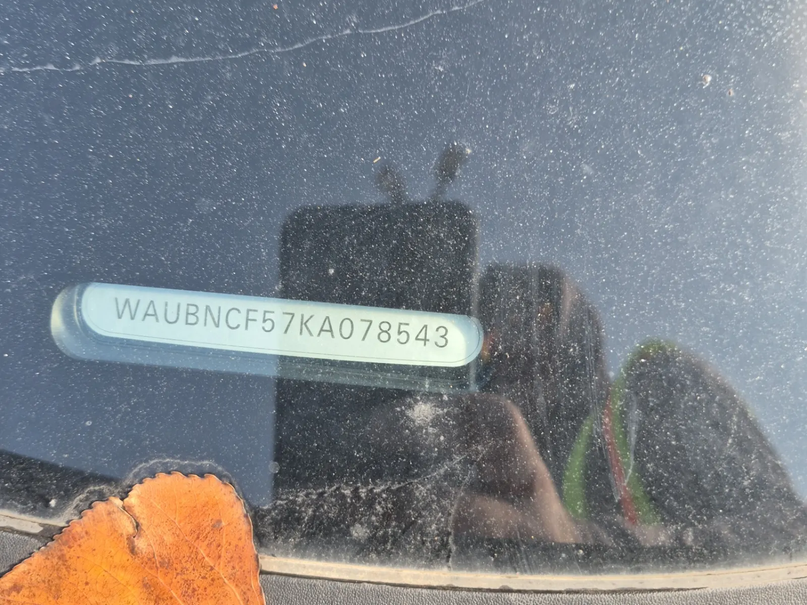 Dash VIN Plate Photo