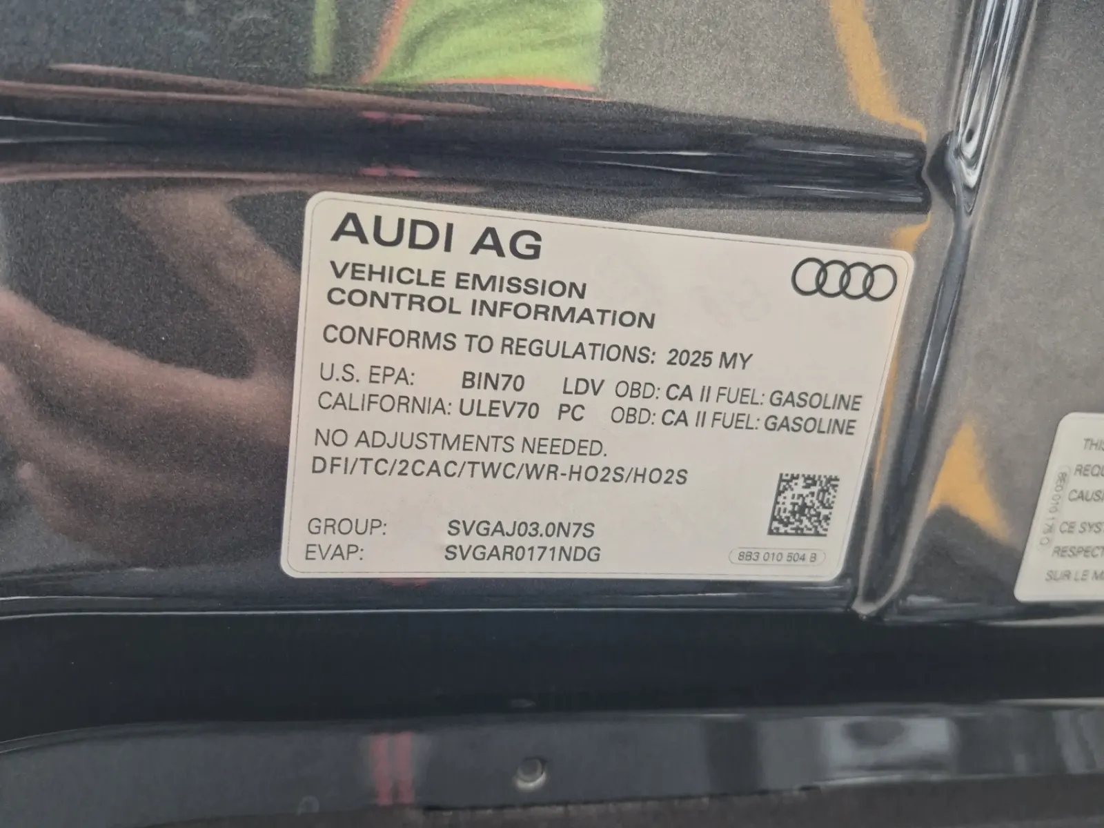 Emission Sticker Photo