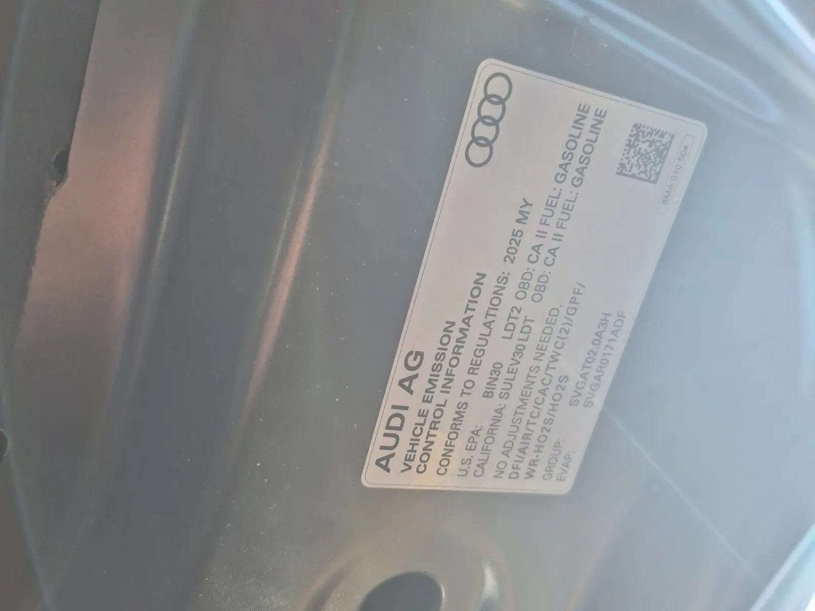 Emission Sticker Photo
