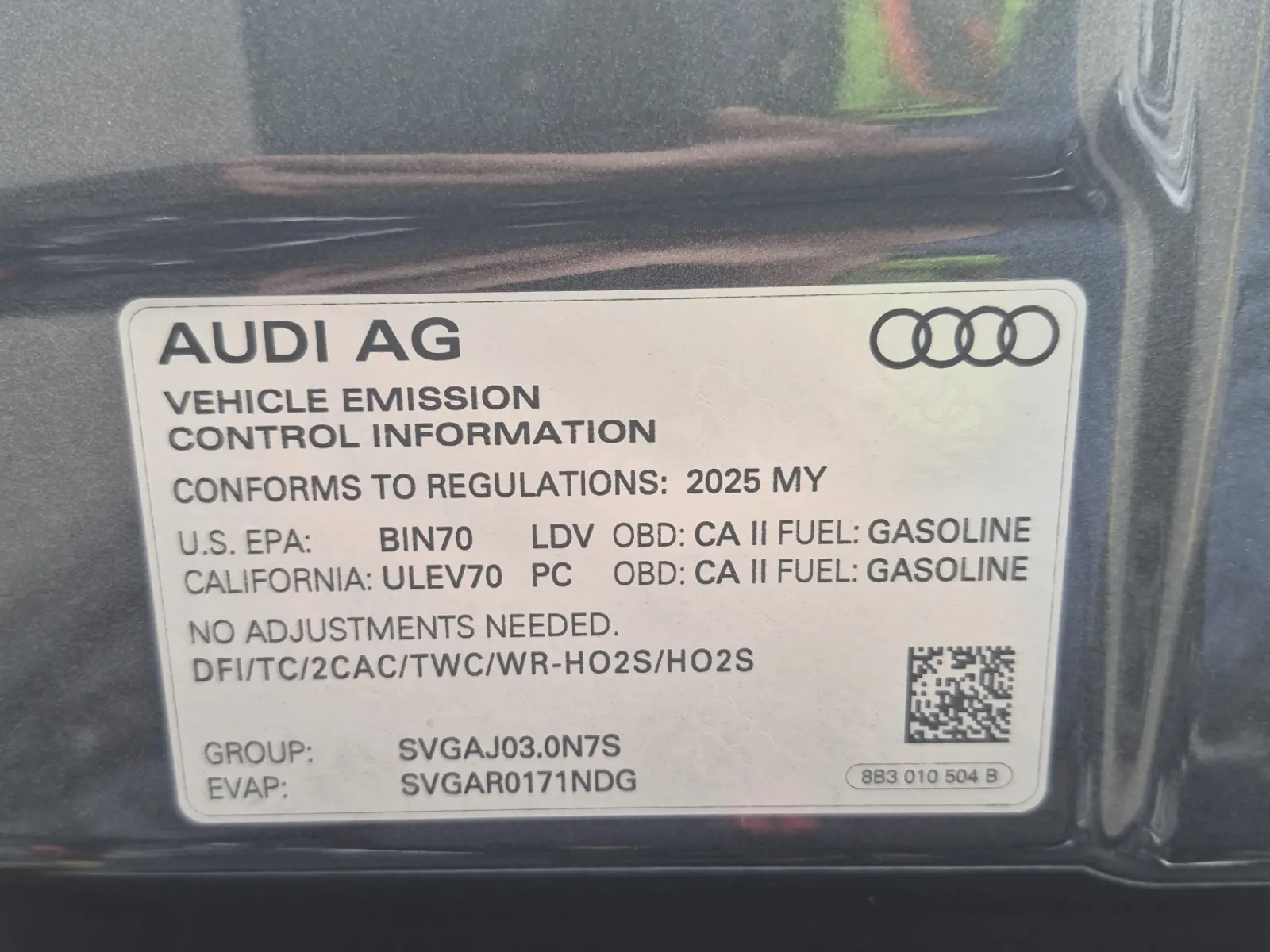 Emission Sticker Photo