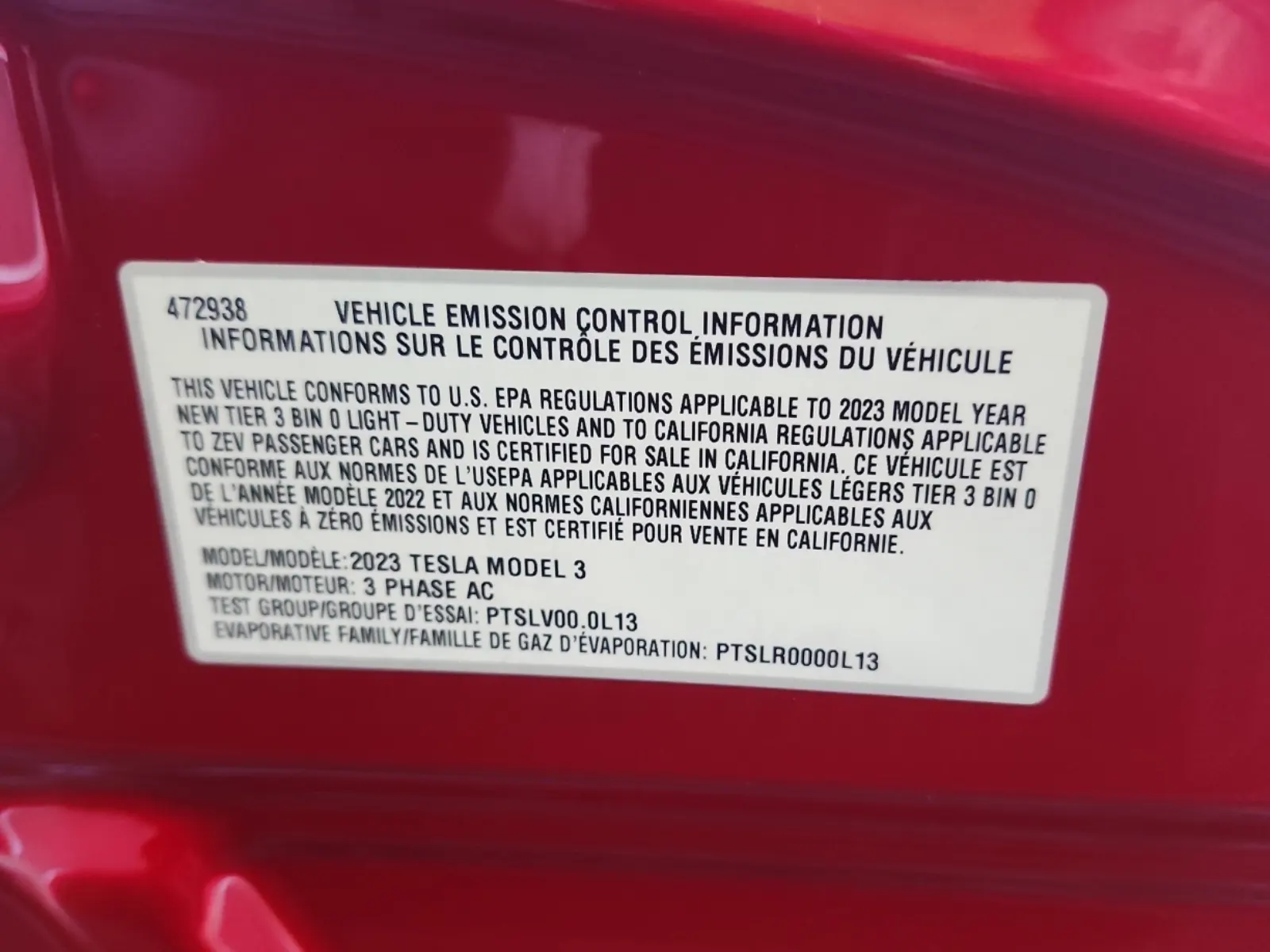 Emission Sticker Photo