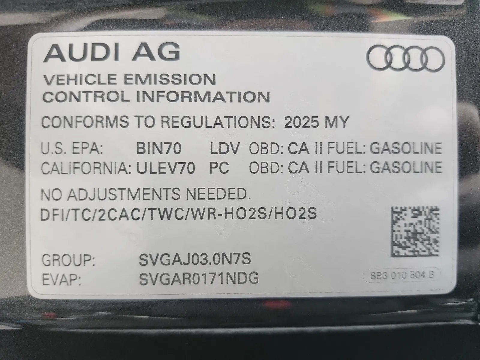 Emission Sticker Photo