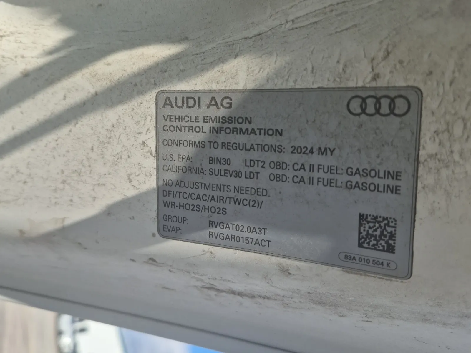 Emission Sticker Photo