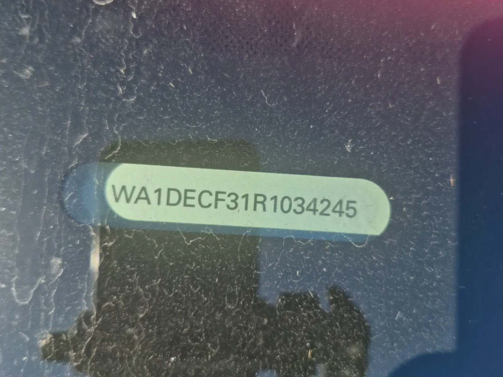 Dash VIN Plate Photo