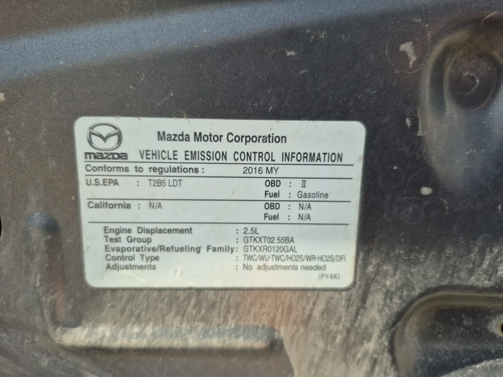 Emission Sticker Photo