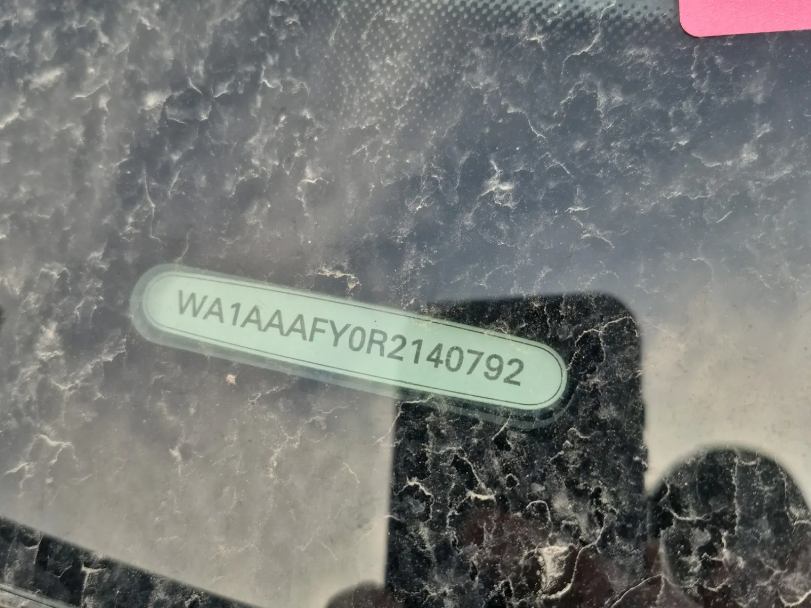 Dash VIN Plate Photo