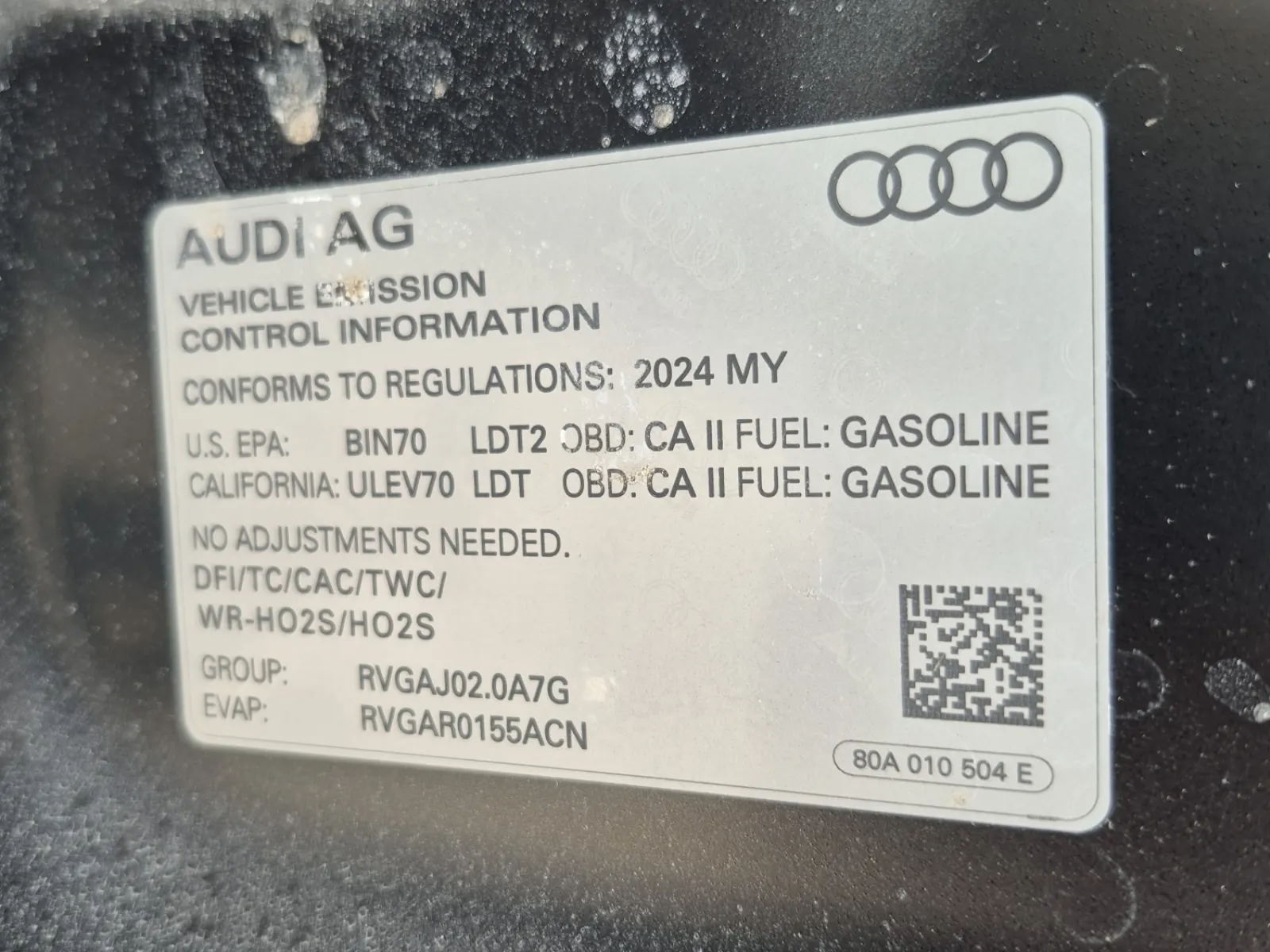 Emission Sticker Photo