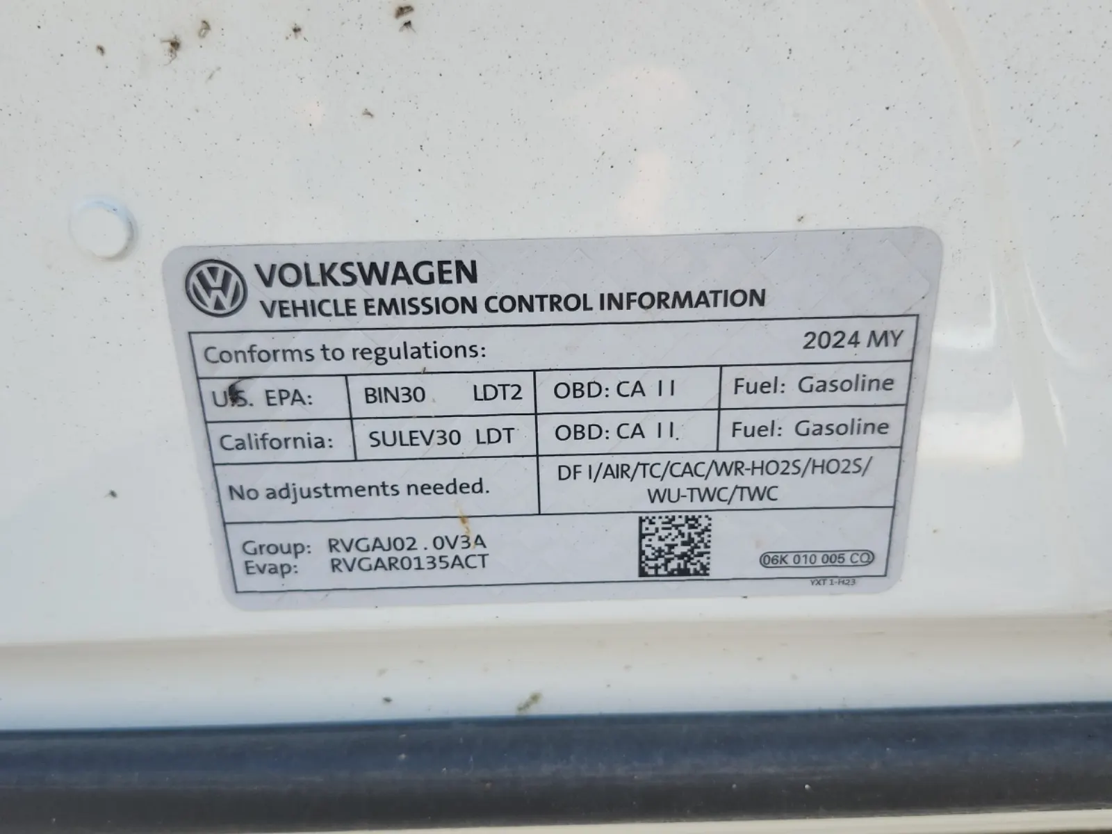 Emission Sticker Photo