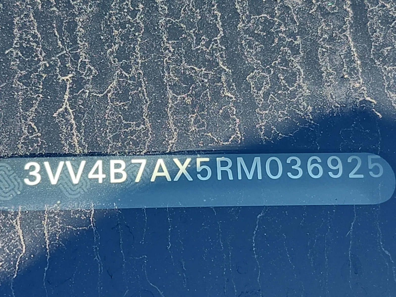 Dash VIN Plate Photo