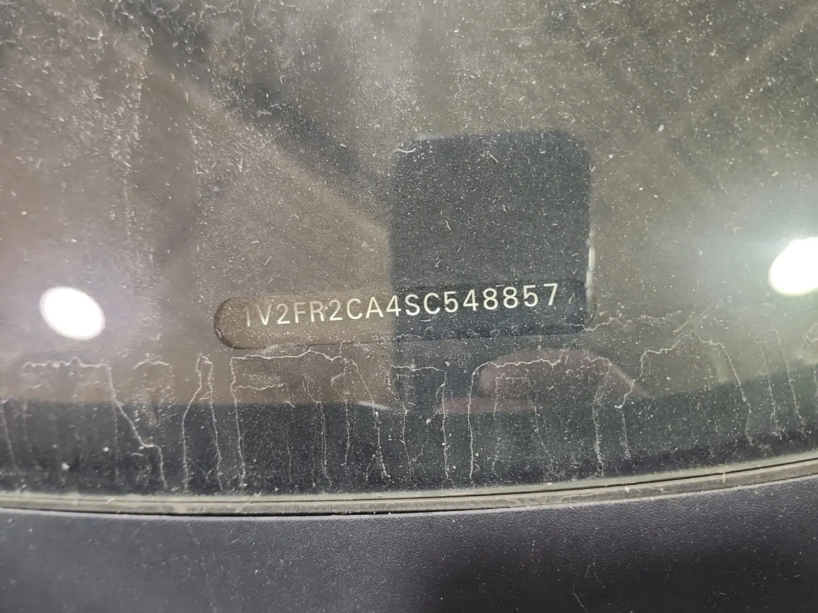 Dash VIN Plate Photo