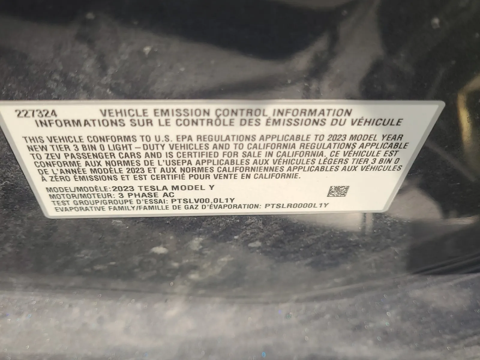 Emission Sticker Photo