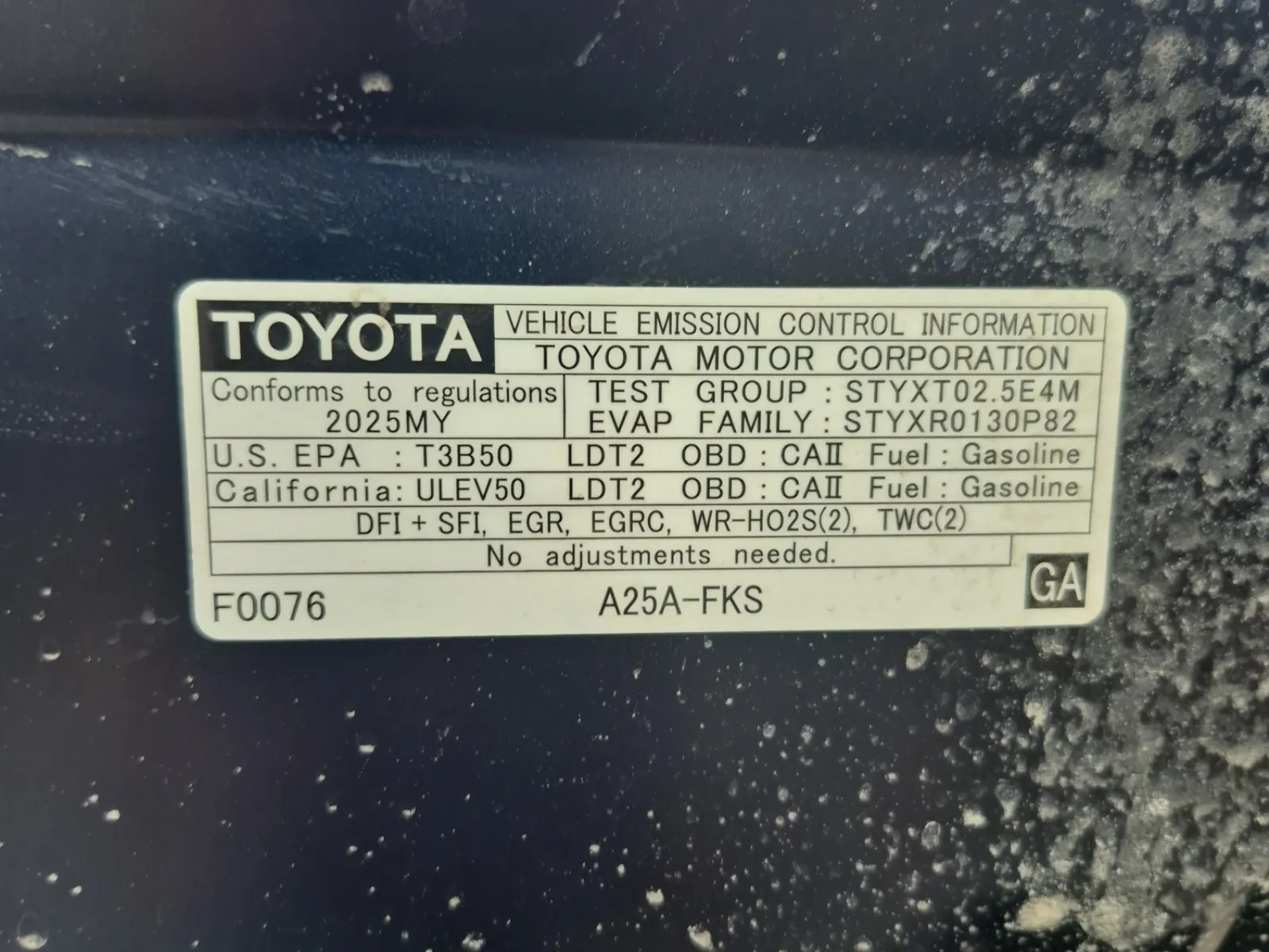 Emission Sticker Photo