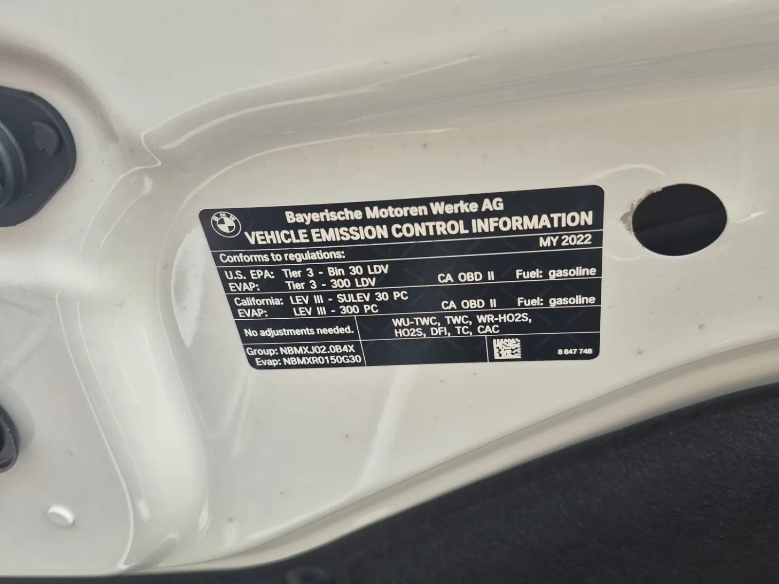 Emission Sticker Photo