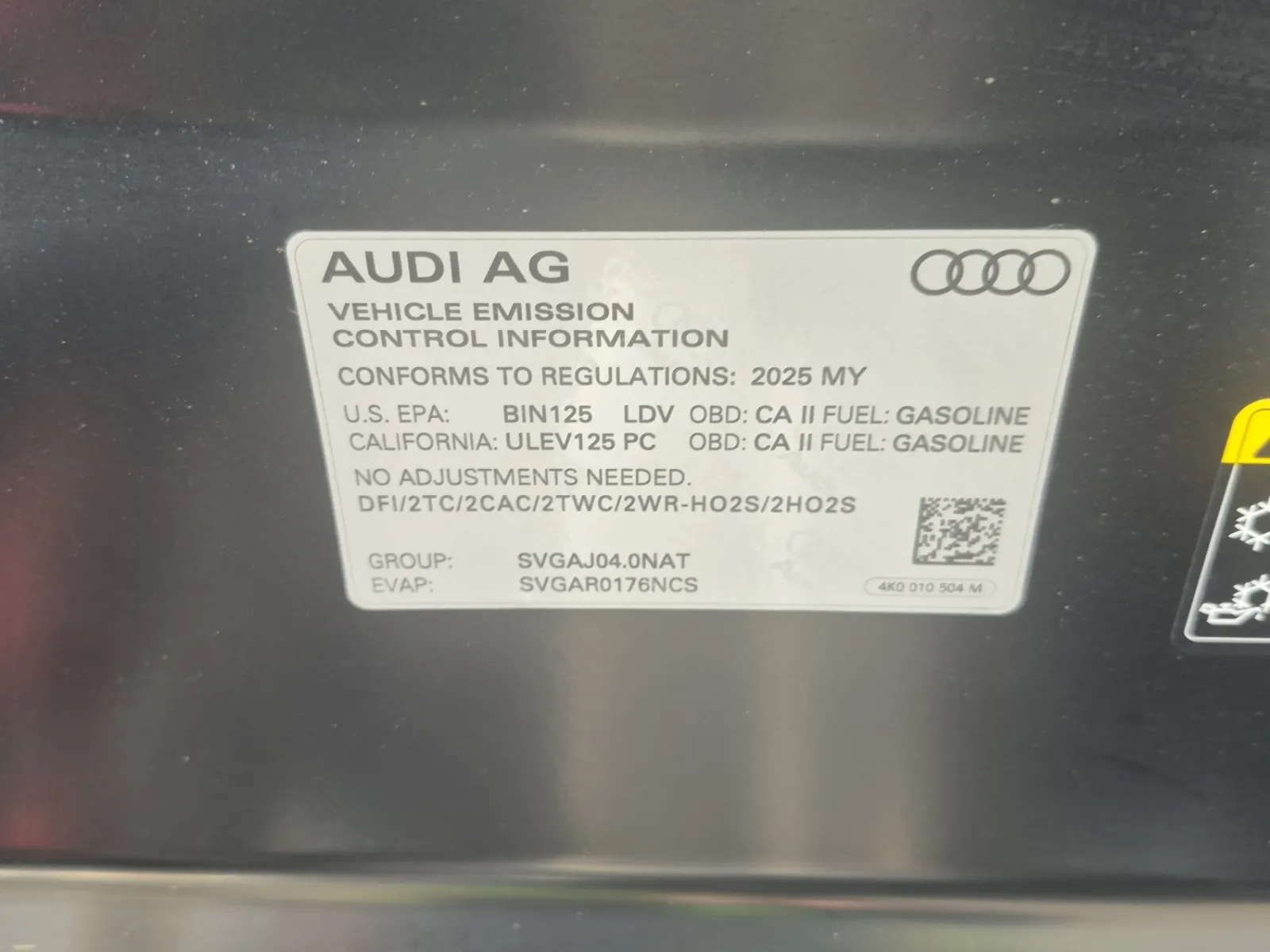 Emission Sticker Photo