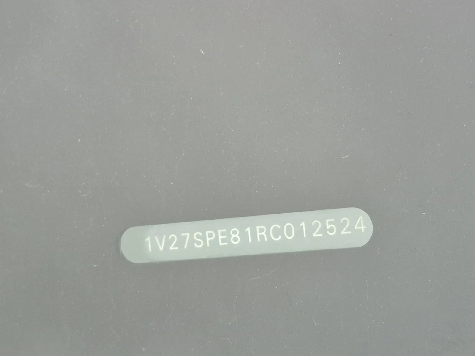 Dash VIN Plate Photo