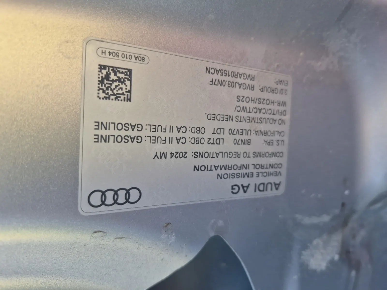 Emission Sticker Photo