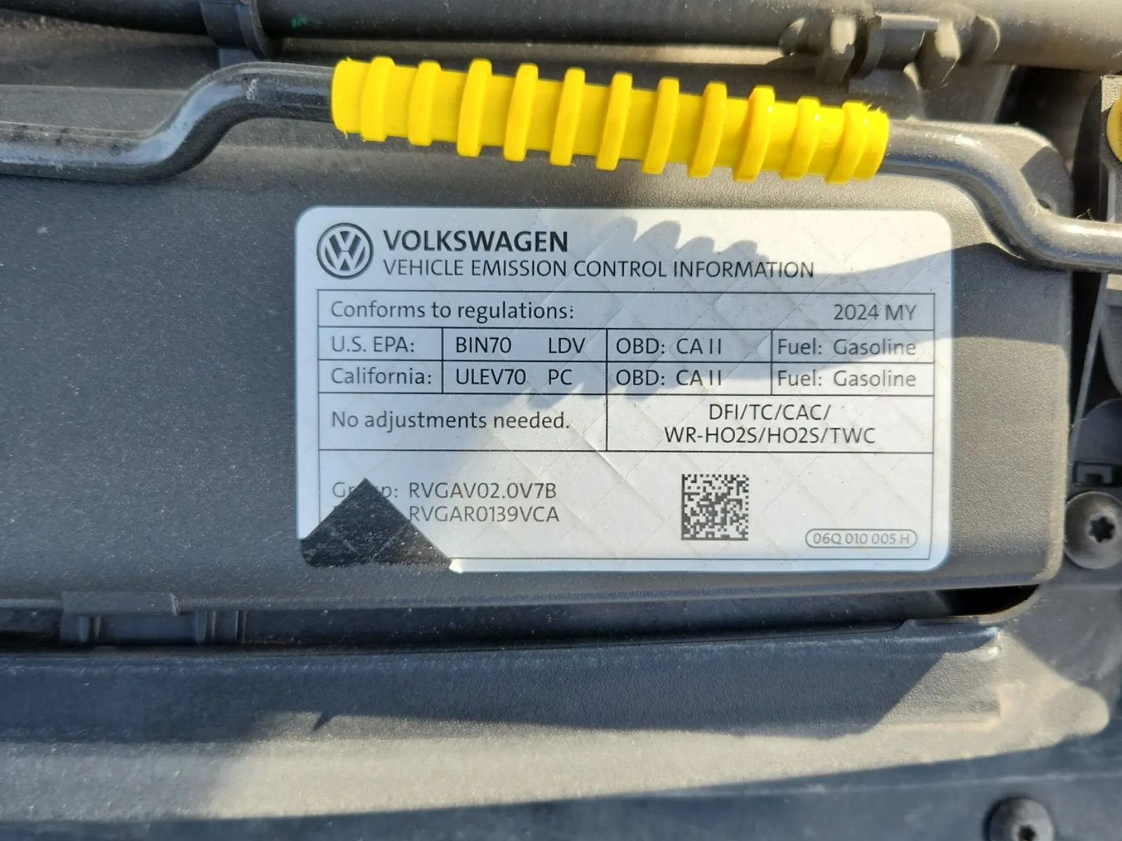 Emission Sticker Photo
