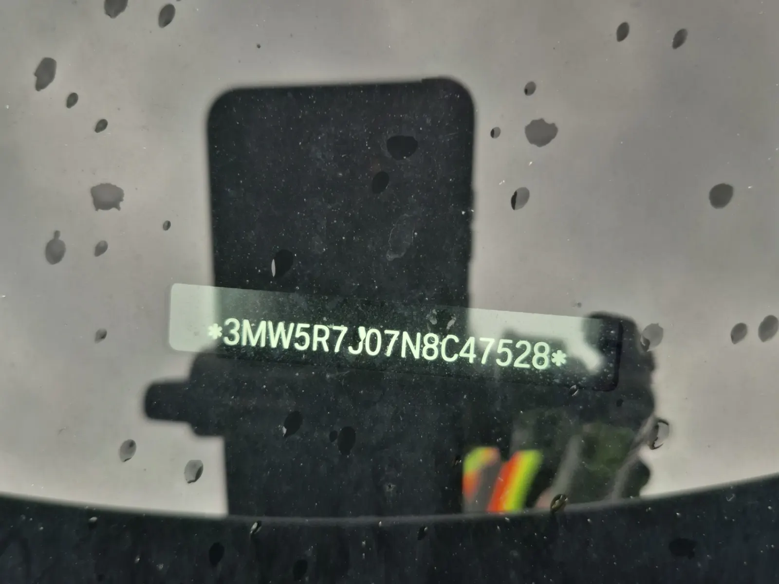Dash VIN Plate Photo