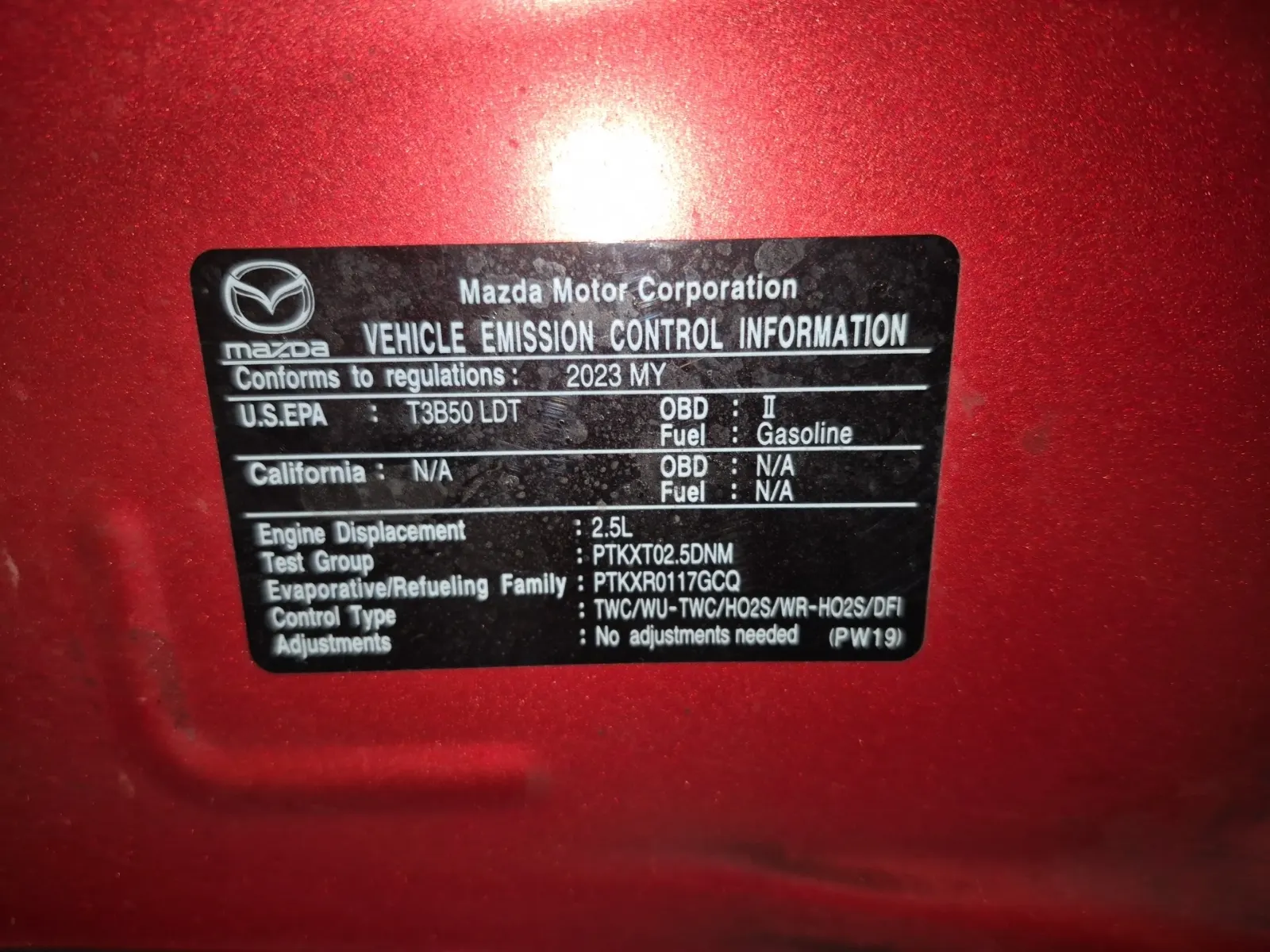 Emission Sticker Photo
