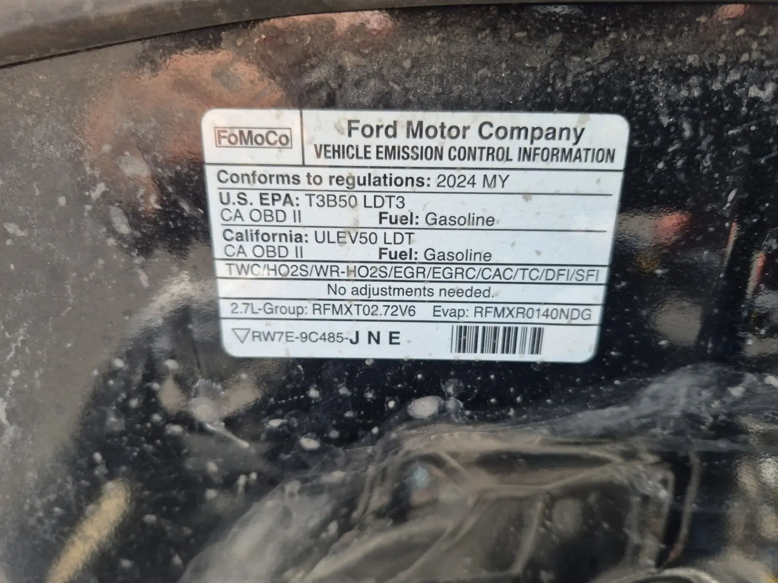 Emission Sticker Photo