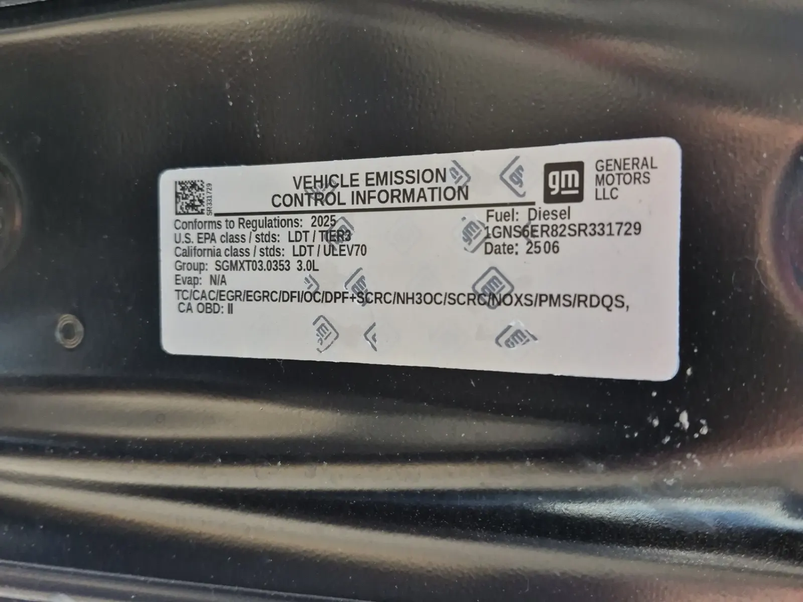 Emission Sticker Photo
