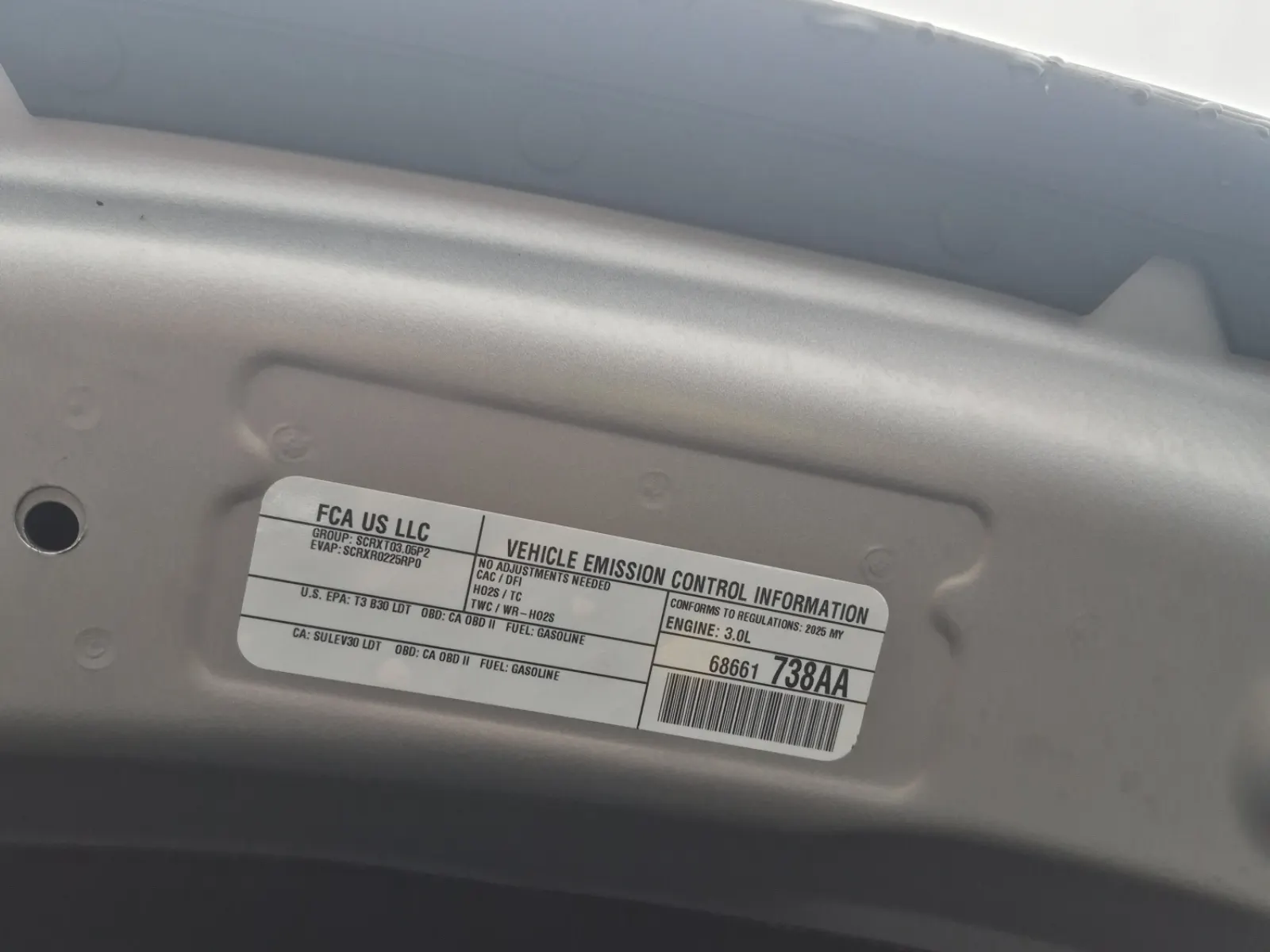 Emission Sticker Photo