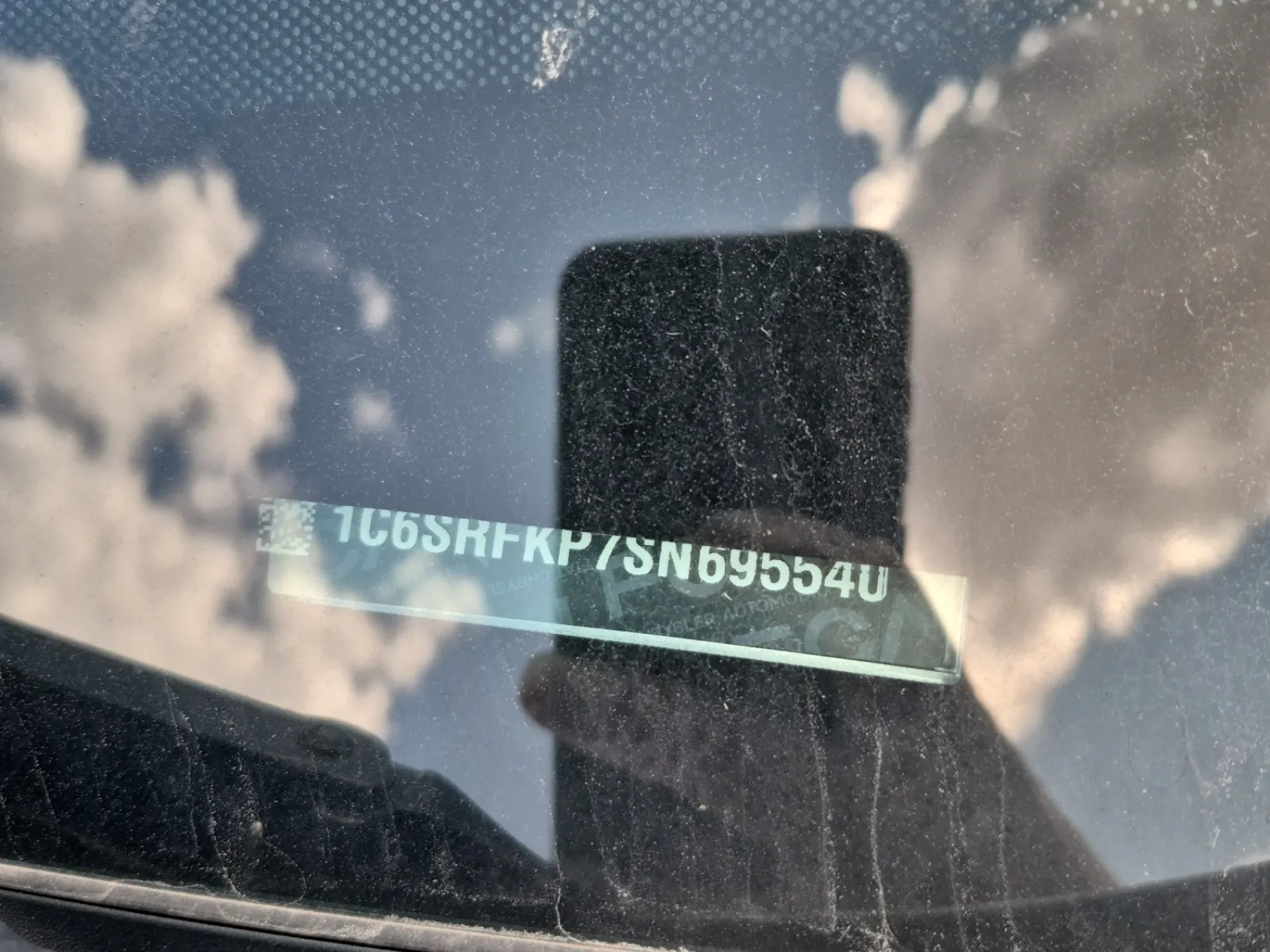 Dash VIN Plate Photo