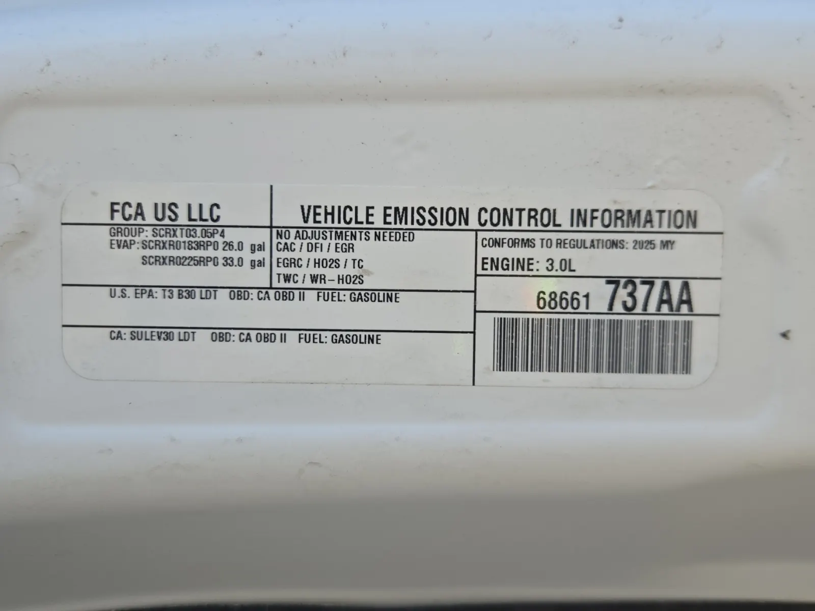 Emission Sticker Photo
