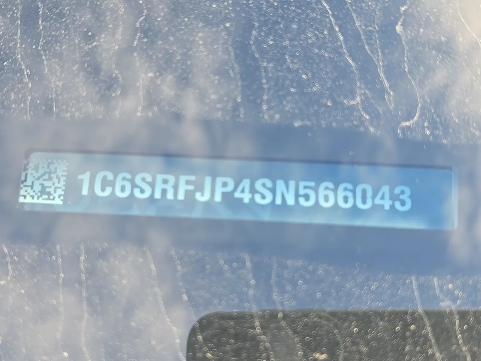 Dash VIN Plate Photo